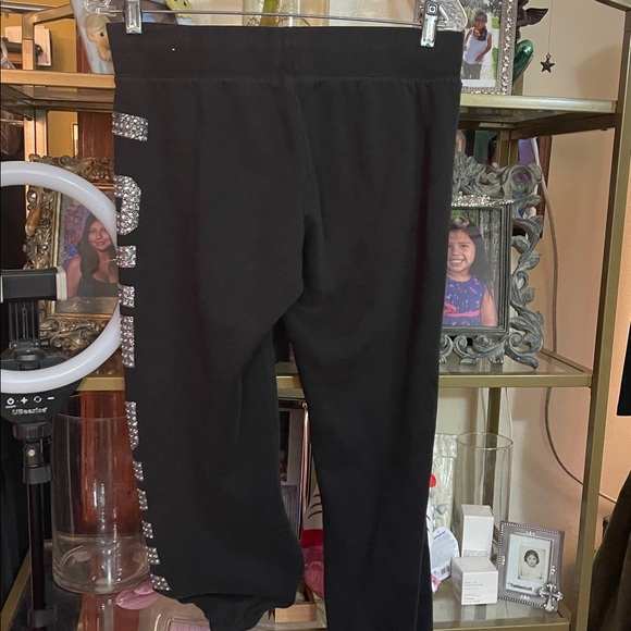 PINK Victoria's Secret Black Sweatpants small - Picture 5 of 6